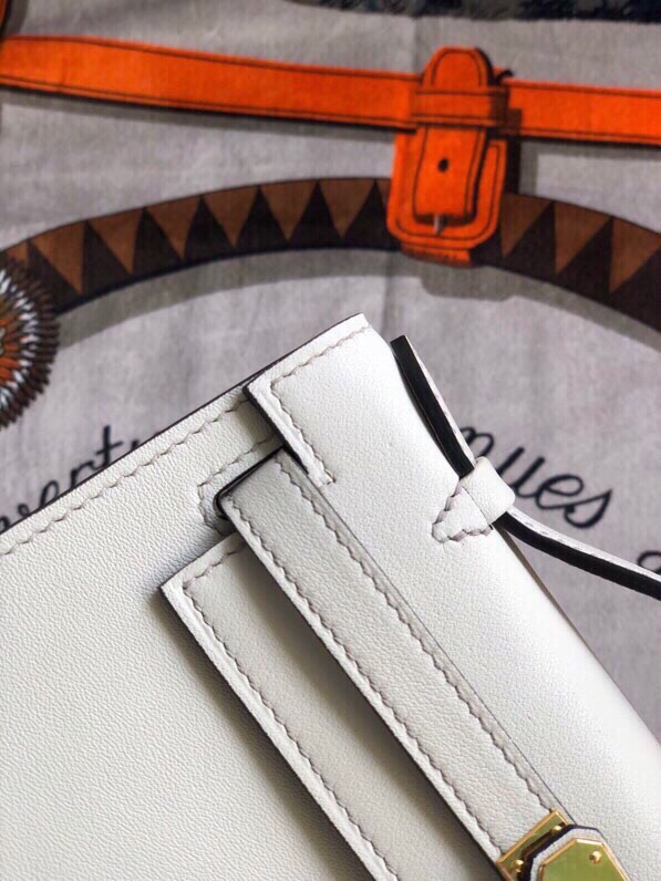 에르메스 미니 켈리백22 끄레 금장 스위프트